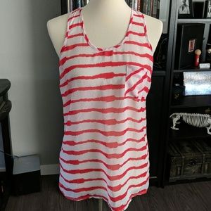 Red and white, racer back tank top